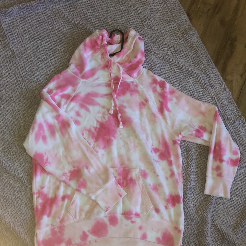 VS pink tie dye sweatshirt